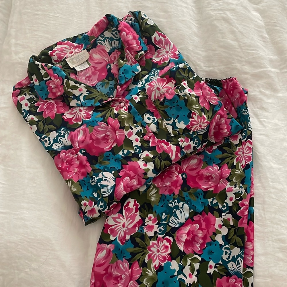 Vintage silk pajama set